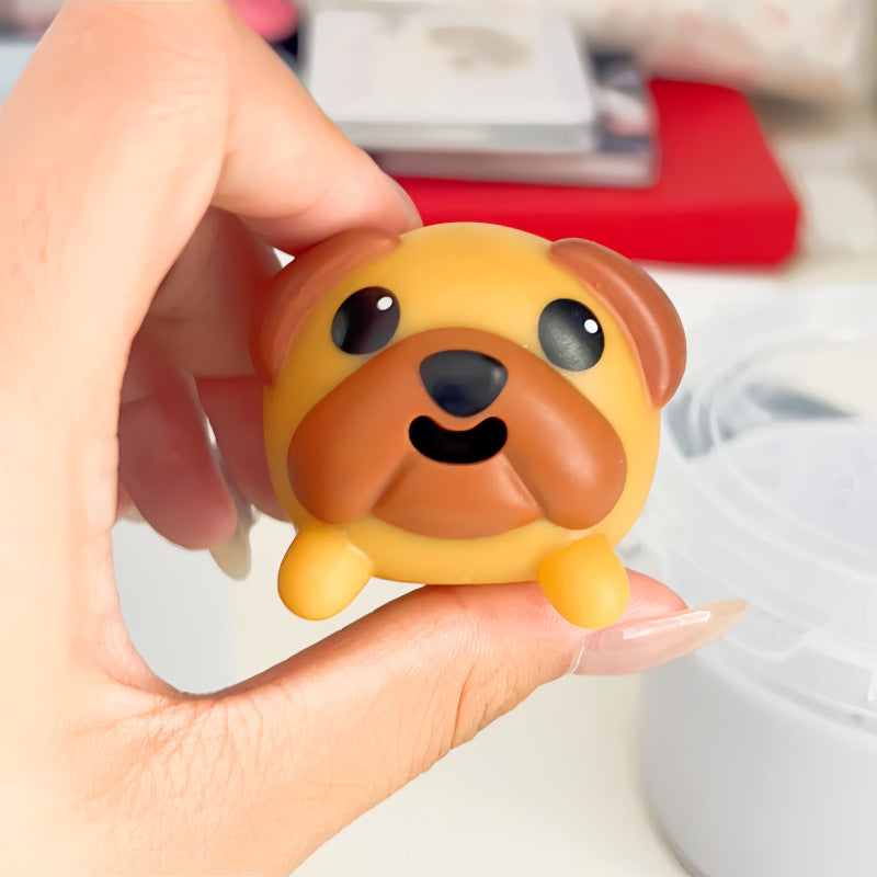 Tongue Out Moji Dog Squishy Fidget Toy, Cute Stress Relief Squeeze Toy, Novelty Gift for Kids & Adults